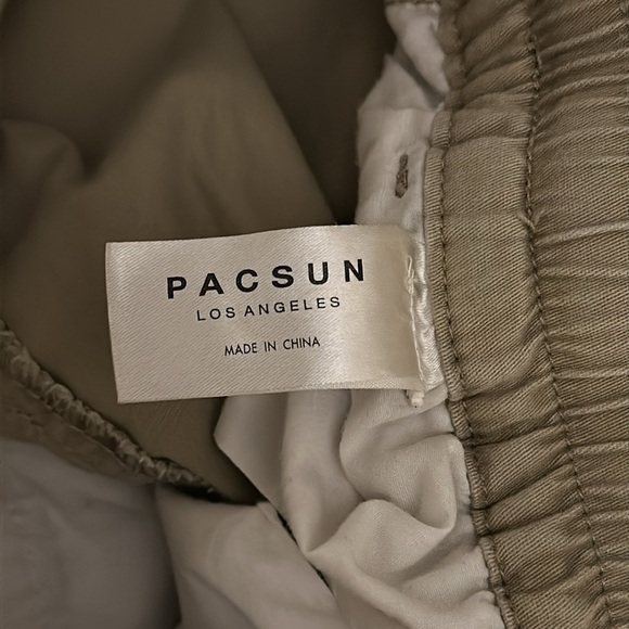 PACSUN Khaki Skinny Joggers Size S Long Comfortable Elastic Waistband/Drawstring - Picture 10 of 13